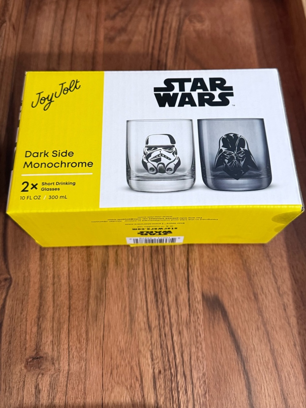 JoyJolt Star Wars Dark Side Monochrome Drinking Glass Set | NWT - Picture 4 of 5